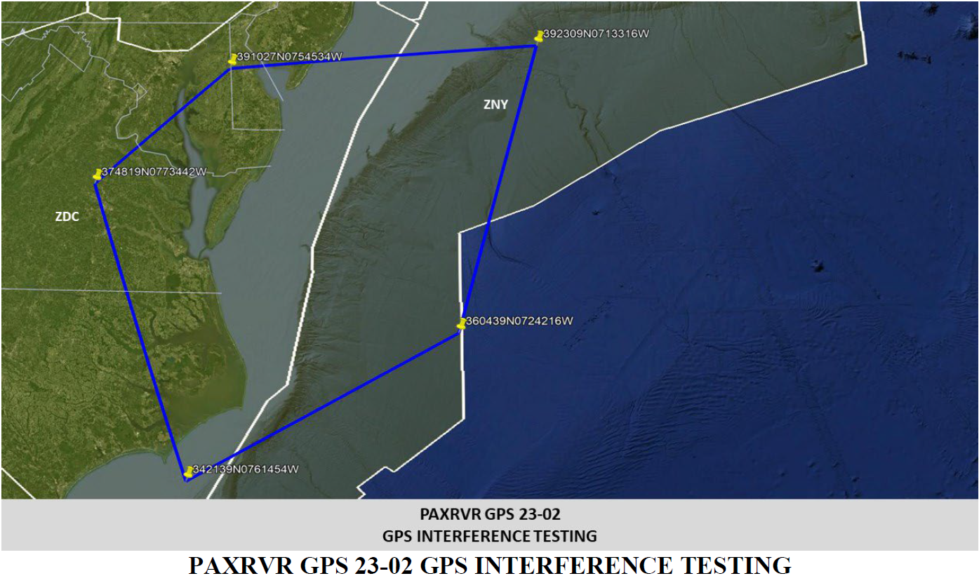GPS interference map
